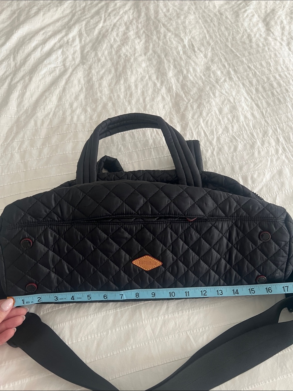 MZ Wallace Black Sutton Crossbody Shoulder Bag w/ luggage sleeve!! - Picture 8 of 9